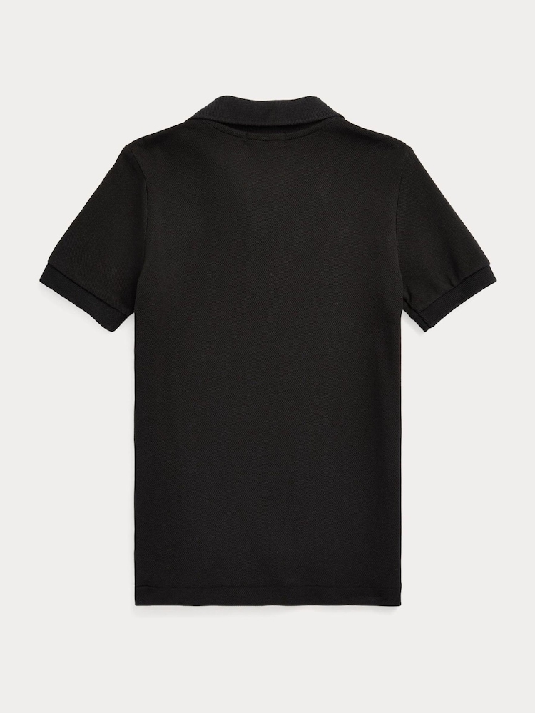 Polo Ralph Lauren Black Cotton Pique Polo Shirt - Image 6 of 6 Polo Ralph Lauren Black Cotton Pique Polo Shirt - Image 6 of 6