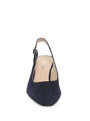 Gabor Blue Lindy Atlantic Suede Open Courts - Image 4 of 5