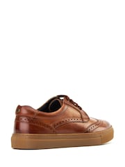 Base London Burnt Tan Brown Clapton Brogue Trainer - Image 3 of 4