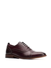 Base London Dark Red Cast Washed Brogue Shoes - Image 2 of 3