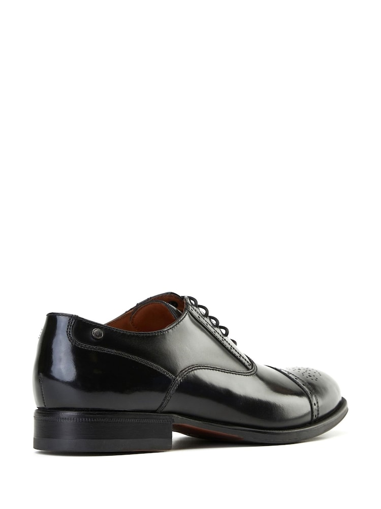 Base London Black Franklin Toe Cap Oxford Shoe - Image 2 of 3