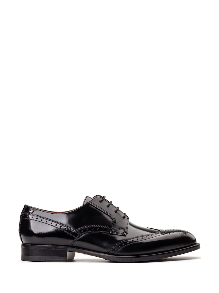 Base London Black Bell Brogue Shoe - Image 1 of 4