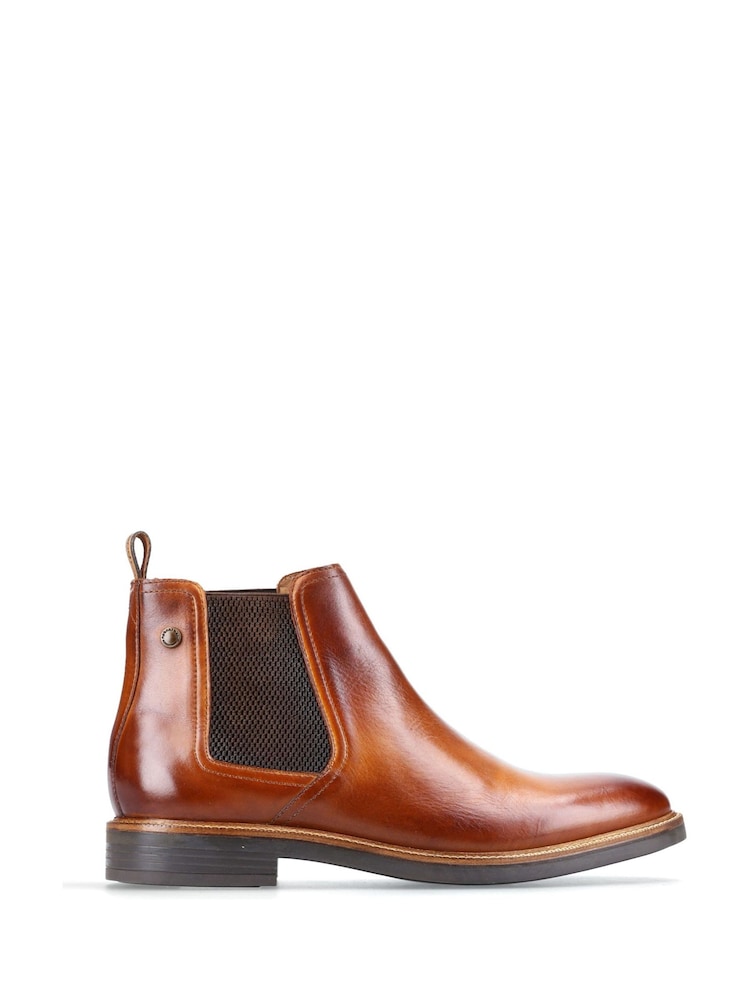 Base London Burnt Tan Brown Sussex Chelsea Boot - Image 1 of 1 Base London Burnt Tan Brown Sussex Chelsea Boot - Image 1 of 1