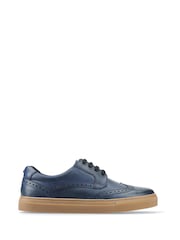 Base London Navy Blue Clapton Brogue Trainer - Image 1 of 1