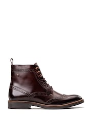 Base London Burnt Brown Bristol Brogue Boot - Image 2 of 4