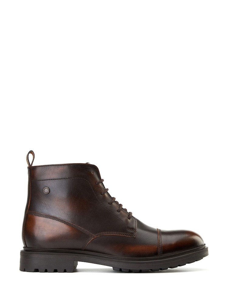 Base London Brown Boulton Toe Cap Boot - Image 1 of 4 Base London Brown Boulton Toe Cap Boot - Image 1 of 4