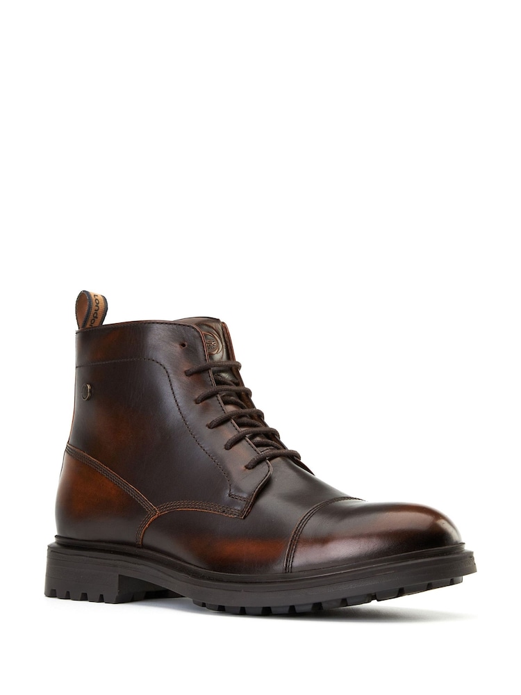 Base London Brown Boulton Toe Cap Boot - Image 2 of 4 Base London Brown Boulton Toe Cap Boot - Image 2 of 4
