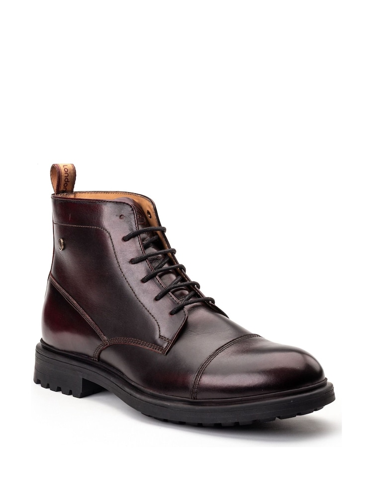 Base London Bordo Red Boulton Toe Cap Boot - Image 2 of 4 Base London Bordo Red Boulton Toe Cap Boot - Image 2 of 4