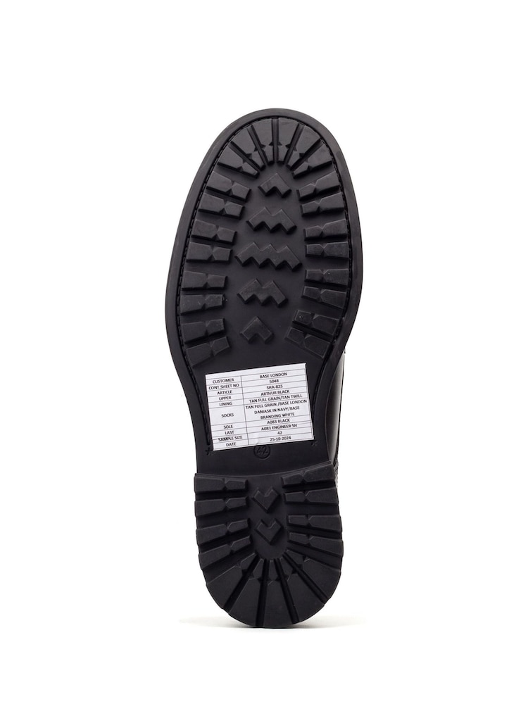 Base London Black Locke Lace Up Shoe - Image 4 of 4 Base London Black Locke Lace Up Shoe - Image 4 of 4