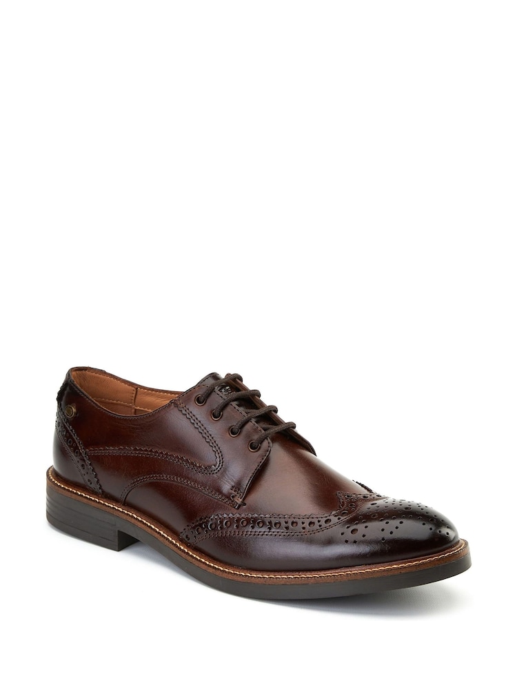 Base London Burnt Brown York Brogue Shoe - Image 2 of 4 Base London Burnt Brown York Brogue Shoe - Image 2 of 4