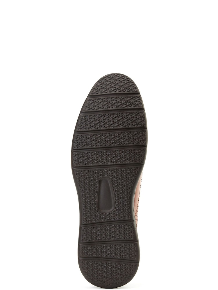 Base London Burnt Tan Brown Flight 25 Brogue Shoe - Image 3 of 3