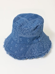 FatFace Bandana Denim Bucket Hat - Image 3 of 3