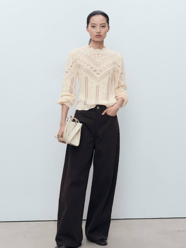Mango White Espina Sweater - Image 1 of 6