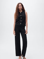 Mango Black Fine-Knit Waistcoats - Image 3 of 6