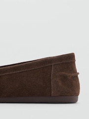 Mango Brown Suede Shoes With Gathered Toe - Image 3 of 4