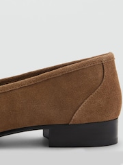 Mango Brown Suede Moccasins With Buckle - Image 4 of 4