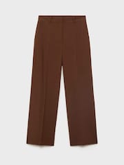 Mango Brown Straight Mid-Rise Trousers - Image 5 of 6