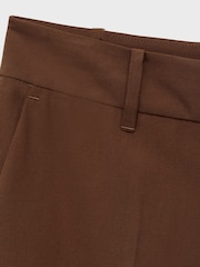 Mango Brown Straight Mid-Rise Trousers - Image 6 of 6