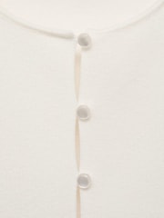Mango White Fine-Knit Waistcoat With Buttons - Image 6 of 6