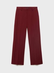 Mango Red Straight Mid-Rise Trousers - Image 4 of 5
