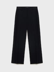 Mango Black Straight Mid-Rise Trousers - Image 1 of 2