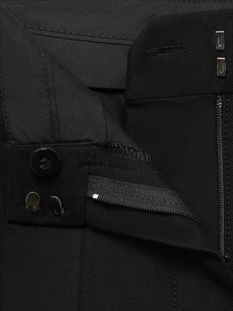 Mango Black Straight Mid-Rise Suit Trousers - Image 7 of 7