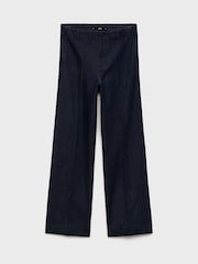 Mango Blue High-Waisted Wide Leg Denim Pants - Image 6 of 7