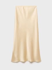 Mango Yellow Midi Satin Skirt - Image 6 of 7