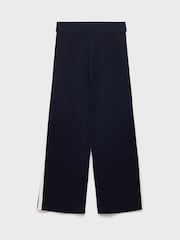 Mango Blue Fine-Knit Straight-Fit Trousers - Image 5 of 6