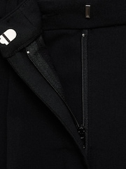 Mango Black Straight Fit Pleated Trousers - Image 6 of 6