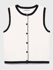 Mango White Contrast Knit Waistcoats - Image 5 of 6