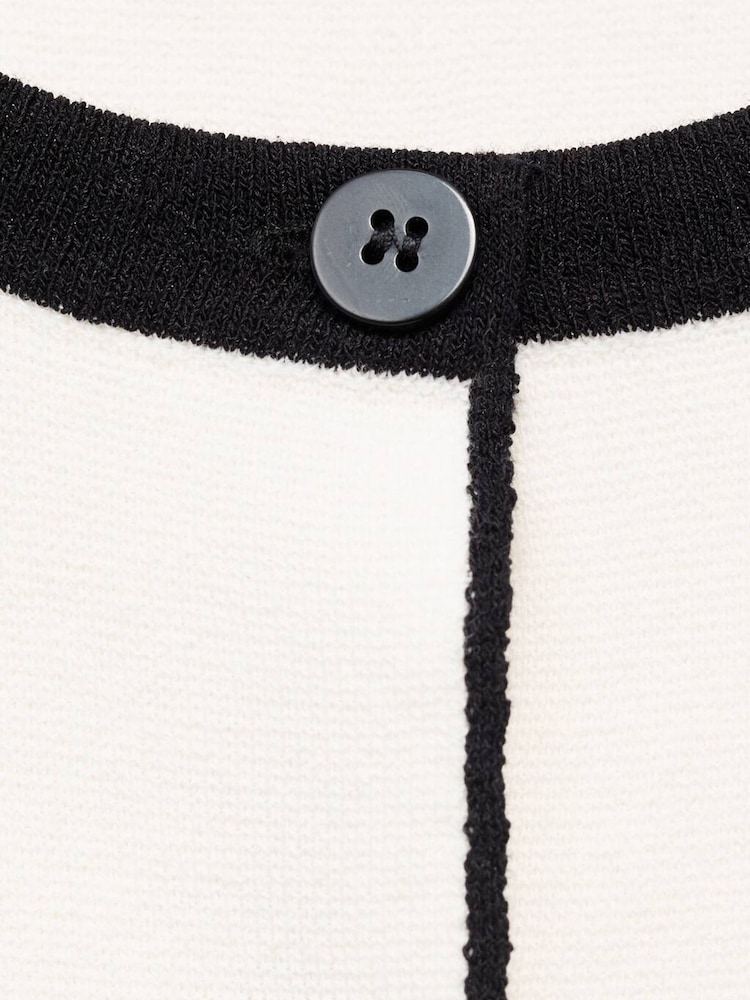 Mango White Contrast Knit Waistcoats - Image 6 of 6