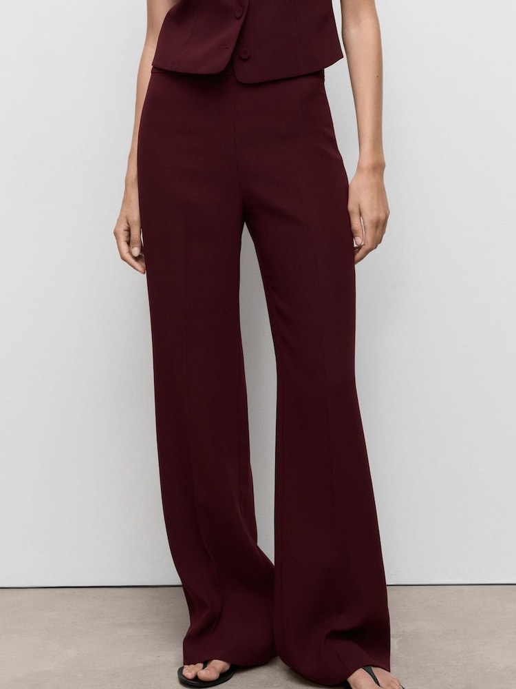 Mango Red Tailored Trousers - Image 1 of 5