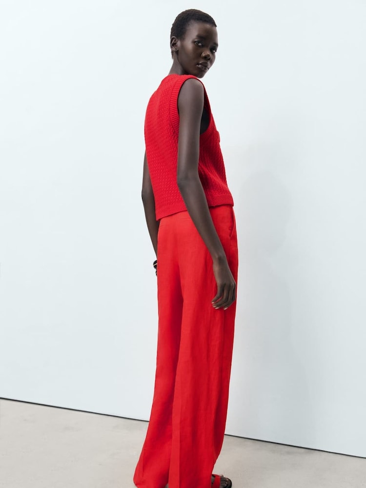 Mango Red Winneba Waistcoat - Image 2 of 6