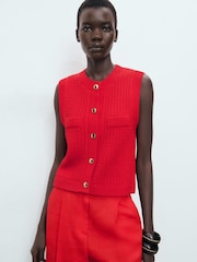 Mango Red Winneba Waistcoat - Image 3 of 6