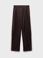 Mango Purple Contrast Stripe Straight Trousers - Image 4 of 5