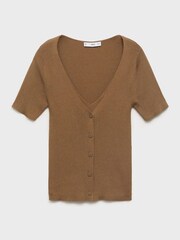 Mango Brown Mixed Ribbed Sweater - Image 5 of 6