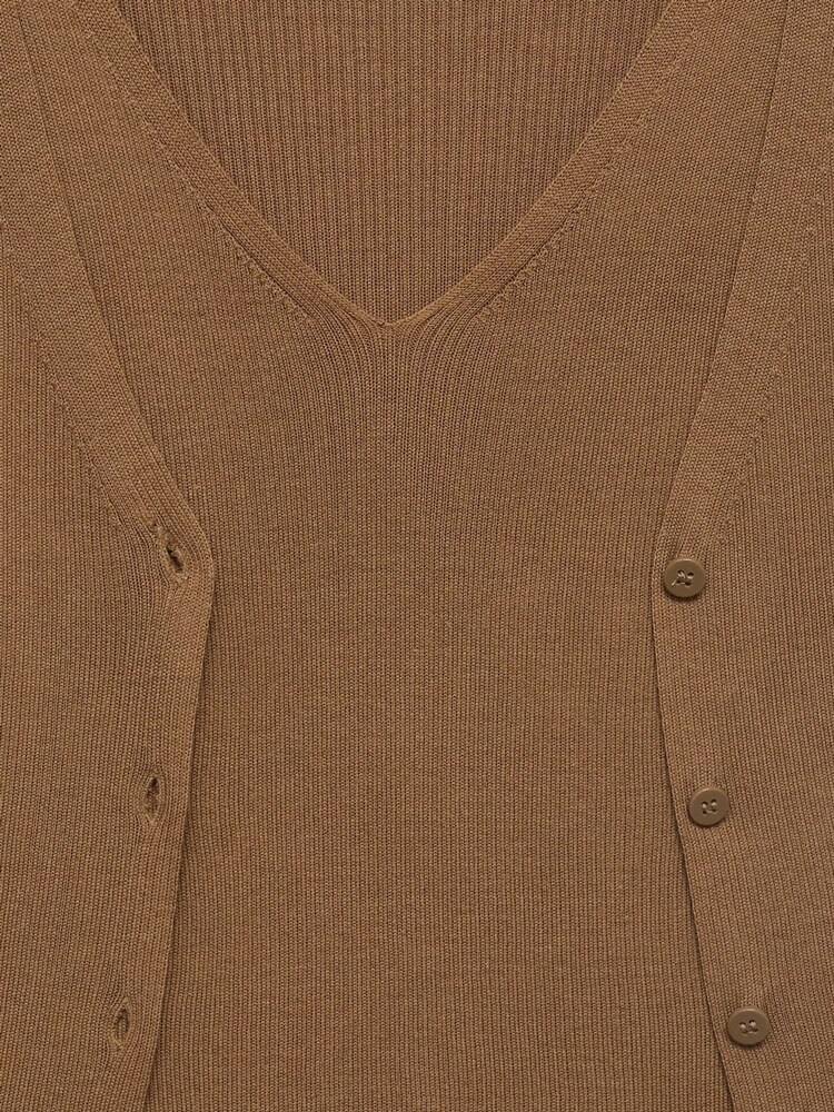 Mango Brown Mixed Ribbed Sweater - Image 6 of 6