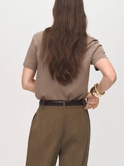 Mango Grey Short Sleeve Cotton T-Shirt - Image 2 of 5