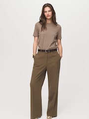 Mango Grey Short Sleeve Cotton T-Shirt - Image 3 of 5