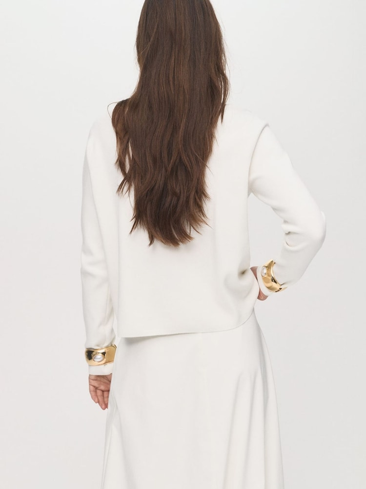 Mango White Chimney Sweater - Image 2 of 5