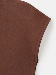 Mango Brown Short-Sleeved Fine-Knit Sweater - Image 6 of 6