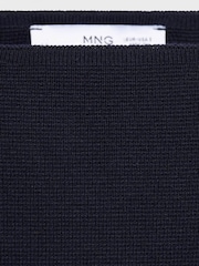 Mango Blue Fine-Knit Boat-Neck Sweater - Image 6 of 6