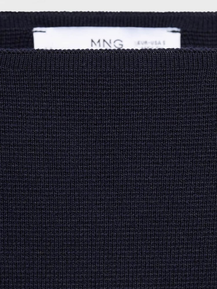 Mango Blue Fine-Knit Boat-Neck Sweater - Image 6 of 6