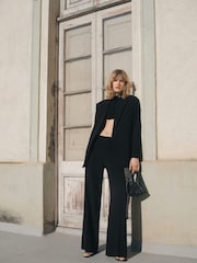 Mango Black Tailored Trousers - Image 1 of 6