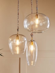 Nkuku Clear Otoro Statement Glass Cluster Pendant - Image 1 of 3