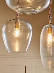 Nkuku Clear Otoro Statement Glass Cluster Pendant - Image 2 of 3