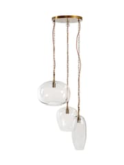 Nkuku Clear Otoro Statement Glass Cluster Pendant - Image 3 of 3