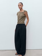 Mango Grey Fine-Knit Sweater With Metallic Detail - Image 1 of 6