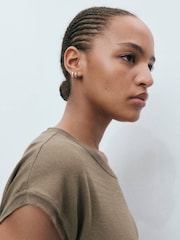 Mango Grey Fine-Knit Sweater With Metallic Detail - Image 4 of 6